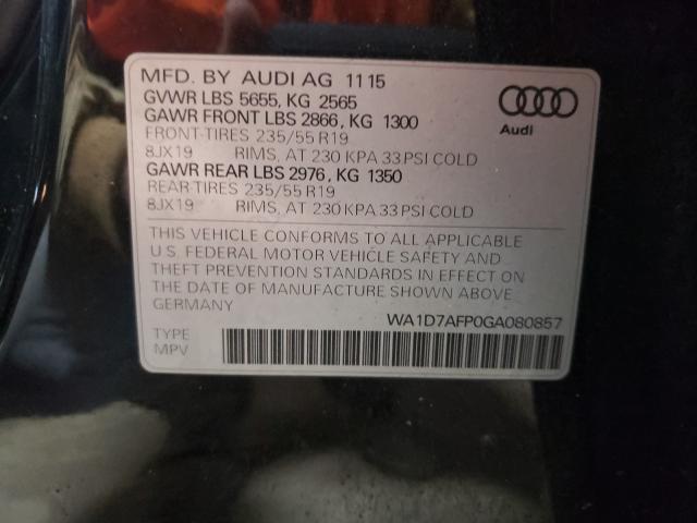 Photo 9 VIN: WA1D7AFP0GA080857 - AUDI Q5 PREMIUM 