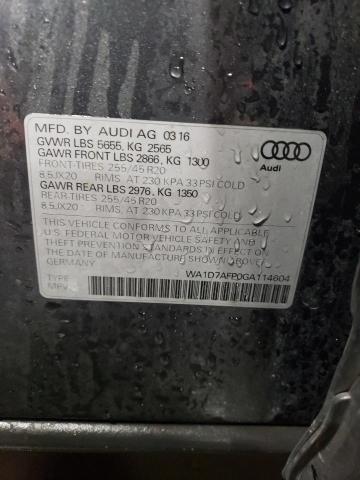 Photo 12 VIN: WA1D7AFP0GA114604 - AUDI Q5 PREMIUM 