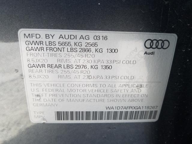 Photo 9 VIN: WA1D7AFP0GA119267 - AUDI Q5 