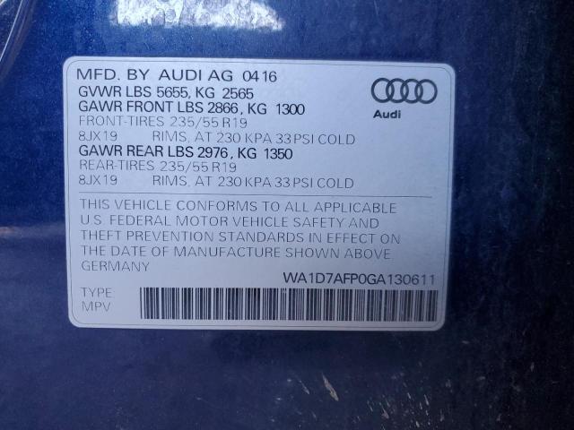 Photo 13 VIN: WA1D7AFP0GA130611 - AUDI Q5 PREMIUM 