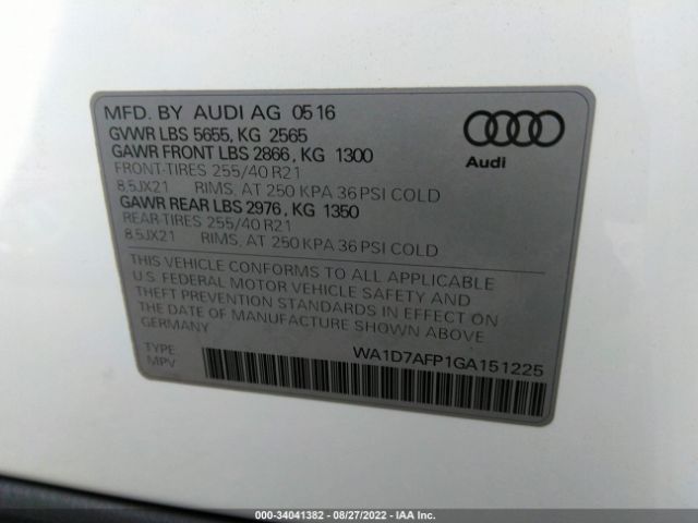 Photo 8 VIN: WA1D7AFP1GA151225 - AUDI Q5 