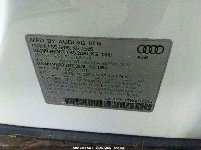 Photo 8 VIN: WA1D7AFP1HA031135 - AUDI Q5 