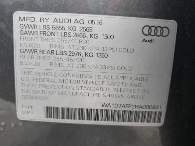 Photo 9 VIN: WA1D7AFP2HA000881 - AUDI Q5 