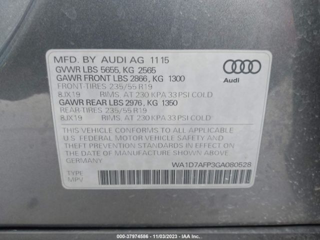 Photo 8 VIN: WA1D7AFP3GA080528 - AUDI Q5 