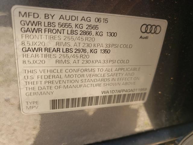 Photo 9 VIN: WA1D7AFP4GA011959 - AUDI Q5 PREMIUM 