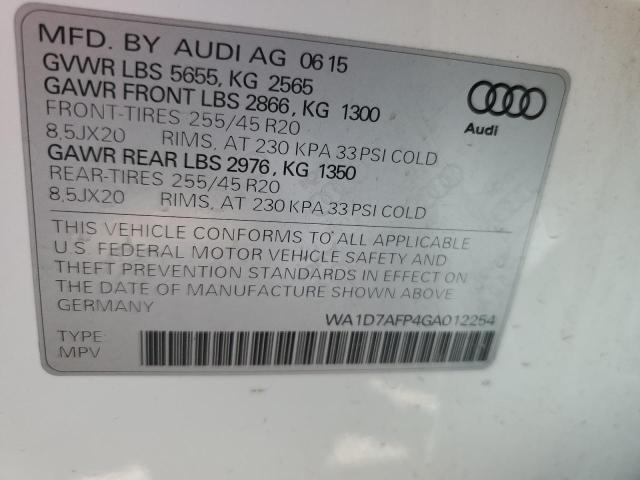 Photo 12 VIN: WA1D7AFP4GA012254 - AUDI Q5 PREMIUM 