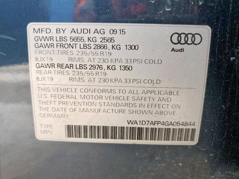 Photo 13 VIN: WA1D7AFP4GA054844 - AUDI Q5 PREMIUM 