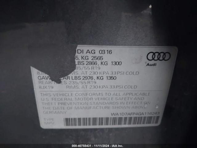 Photo 8 VIN: WA1D7AFP4GA116243 - AUDI Q5 