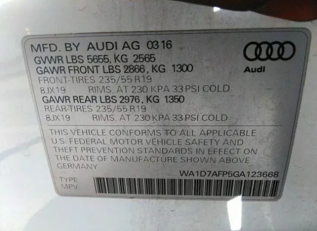 Photo 8 VIN: WA1D7AFP5GA123668 - AUDI Q5 