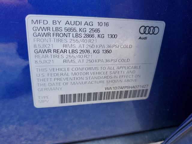 Photo 13 VIN: WA1D7AFP5HA071427 - AUDI Q5 PREMIUM 