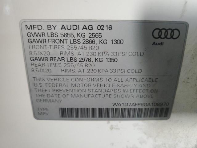 Photo 12 VIN: WA1D7AFP6GA108970 - AUDI Q5 PREMIUM 