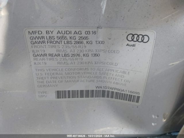 Photo 8 VIN: WA1D7AFP6GA116695 - AUDI Q5 