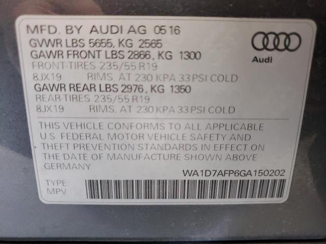 Photo 12 VIN: WA1D7AFP6GA150202 - AUDI Q5 PREMIUM 