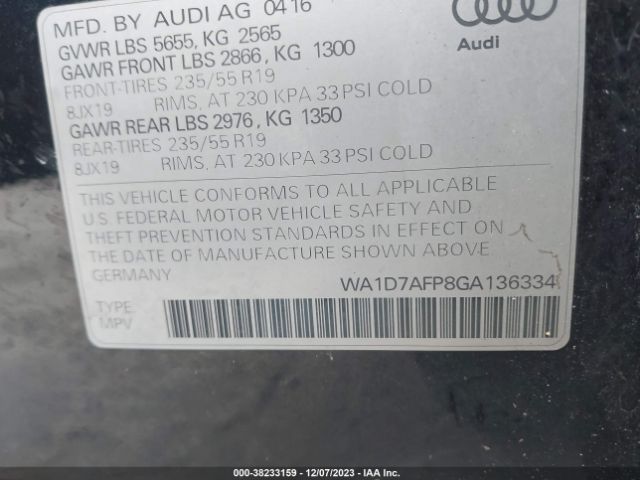 Photo 8 VIN: WA1D7AFP8GA136334 - AUDI Q5 