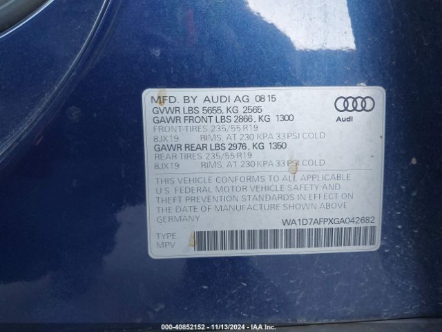 Photo 8 VIN: WA1D7AFPXGA042682 - AUDI Q5 