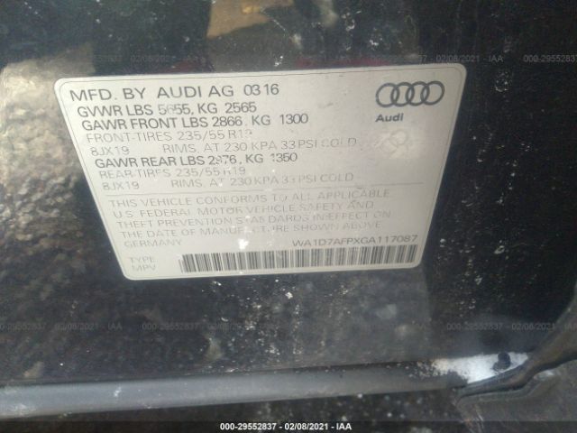 Photo 8 VIN: WA1D7AFPXGA117087 - AUDI Q5 