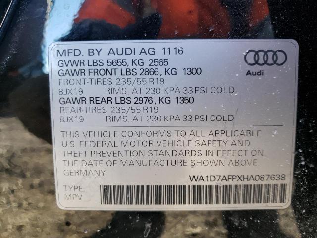 Photo 9 VIN: WA1D7AFPXHA087638 - AUDI Q5 PREMIUM 