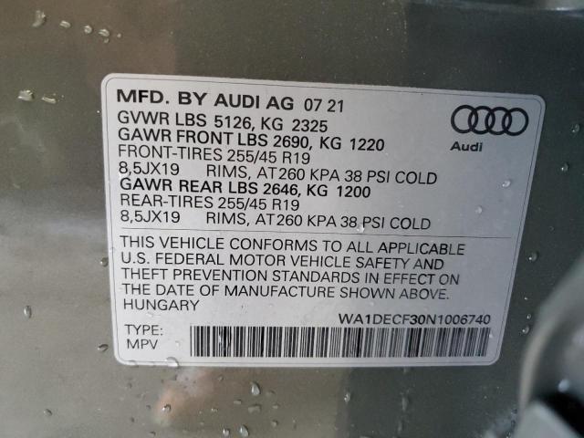 Photo 9 VIN: WA1DECF30N1006740 - AUDI Q3 PREMIUM 