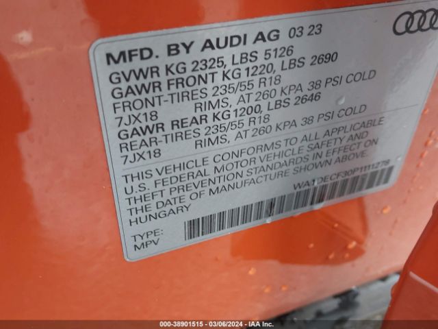 Photo 8 VIN: WA1DECF30P1111278 - AUDI Q3 