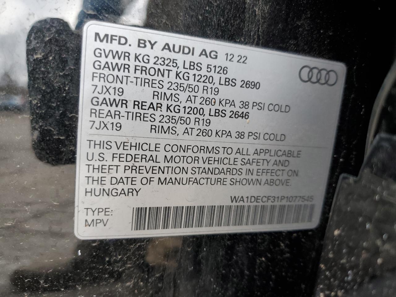 Photo 11 VIN: WA1DECF31P1077545 - AUDI Q3 