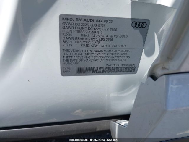 Photo 8 VIN: WA1DECF31R1033404 - AUDI Q3 