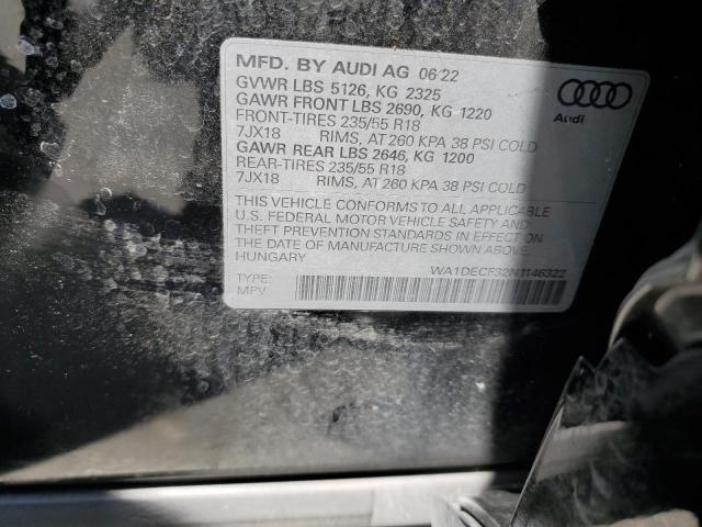 Photo 12 VIN: WA1DECF32N1146322 - AUDI Q3 PREMIUM 