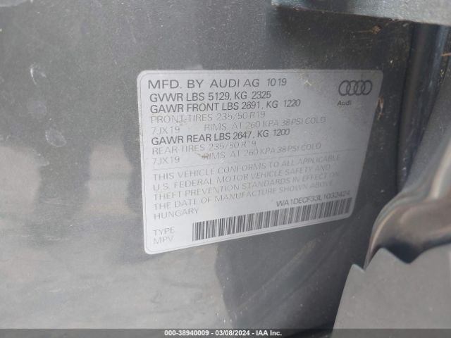 Photo 8 VIN: WA1DECF33L1032424 - AUDI Q3 