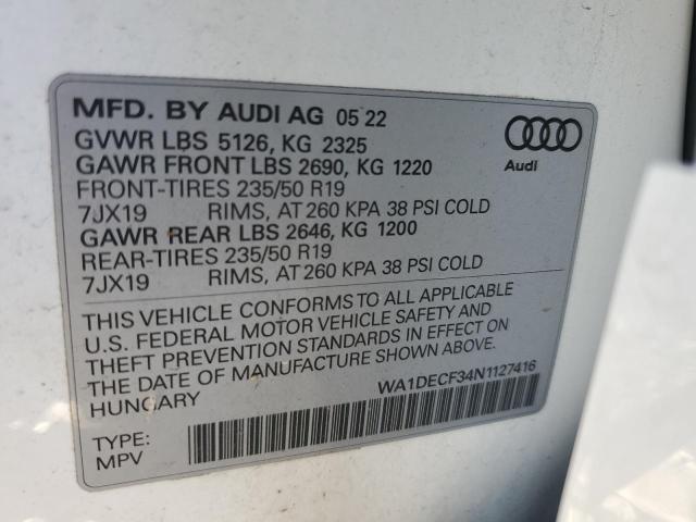 Photo 12 VIN: WA1DECF34N1127416 - AUDI Q3 