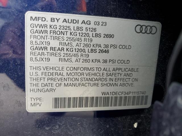 Photo 12 VIN: WA1DECF34P1115740 - AUDI Q3 PREMIUM 