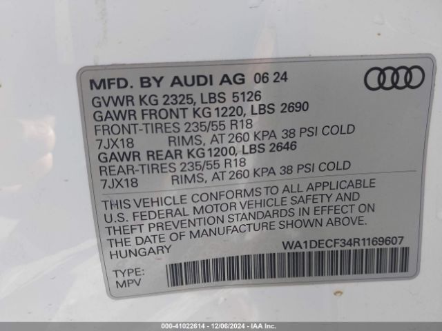 Photo 8 VIN: WA1DECF34R1169607 - AUDI Q3 