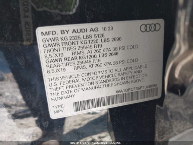 Photo 8 VIN: WA1DECF35R1049699 - AUDI Q3 