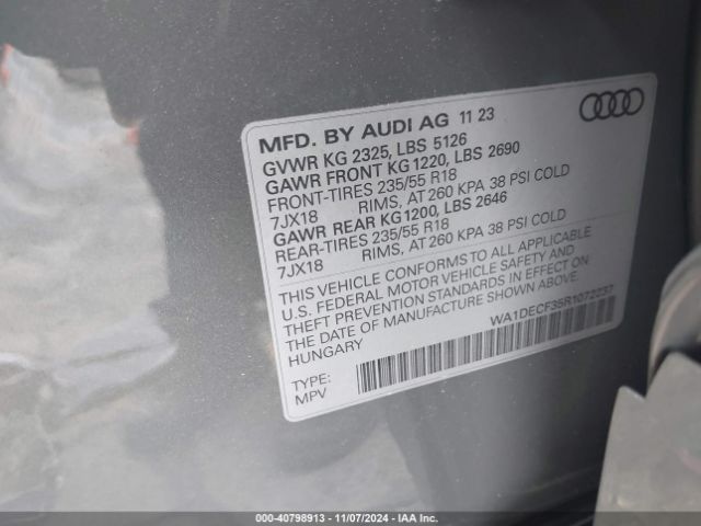 Photo 8 VIN: WA1DECF35R1072237 - AUDI Q3 