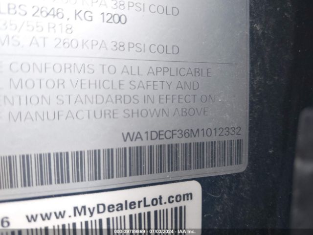 Photo 8 VIN: WA1DECF36M1012332 - AUDI Q3 