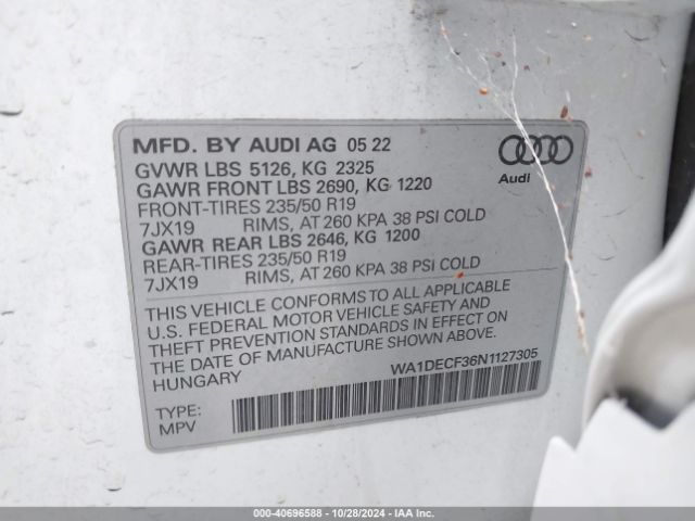 Photo 8 VIN: WA1DECF36N1127305 - AUDI Q3 