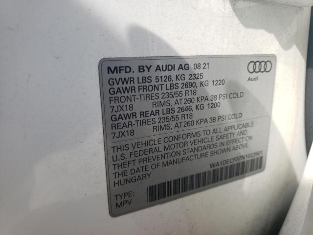 Photo 13 VIN: WA1DECF37N1022501 - AUDI Q3 PREMIUM 