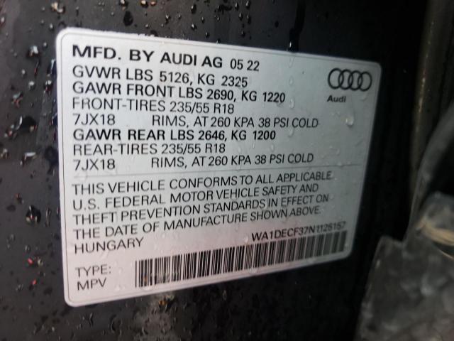 Photo 9 VIN: WA1DECF37N1125157 - AUDI Q3 PREMIUM 