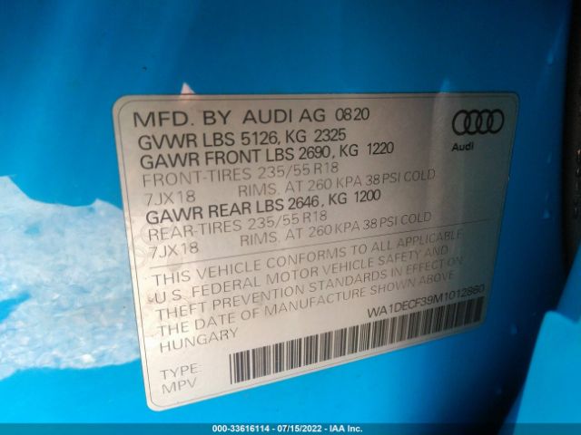 Photo 8 VIN: WA1DECF39M1012860 - AUDI Q3 