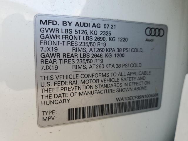 Photo 13 VIN: WA1DECF39N1005585 - AUDI Q3 PREMIUM 