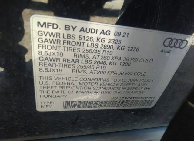 Photo 8 VIN: WA1DECF39N1025321 - AUDI Q3 