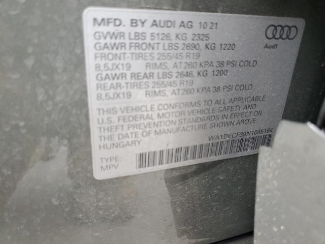 Photo 12 VIN: WA1DECF39N1045164 - AUDI Q3 PREMIUM 