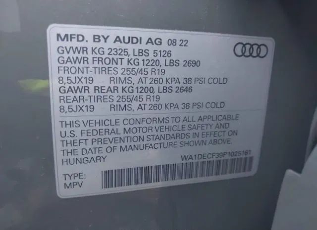 Photo 8 VIN: WA1DECF39P1025161 - AUDI Q3 