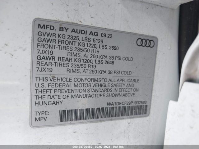 Photo 8 VIN: WA1DECF39P1032563 - AUDI Q3 