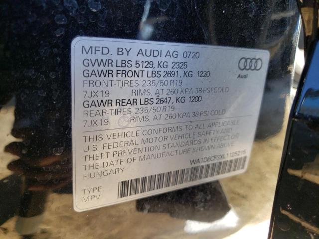 Photo 12 VIN: WA1DECF3XL1125215 - AUDI Q3 PREMIUM 