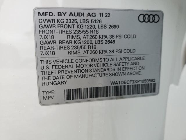 Photo 12 VIN: WA1DECF3XP1059562 - AUDI Q3 PREMIUM 