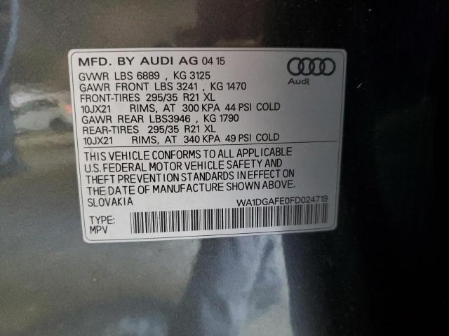 Photo 12 VIN: WA1DGAFE0FD024719 - AUDI Q7 PRESTIG 