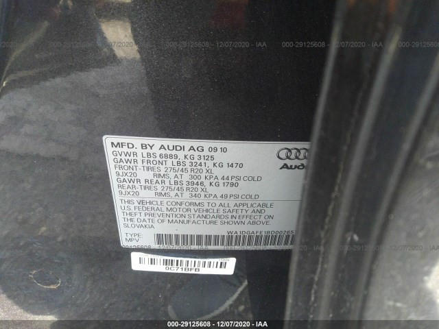 Photo 8 VIN: WA1DGAFE1BD002657 - AUDI Q7 