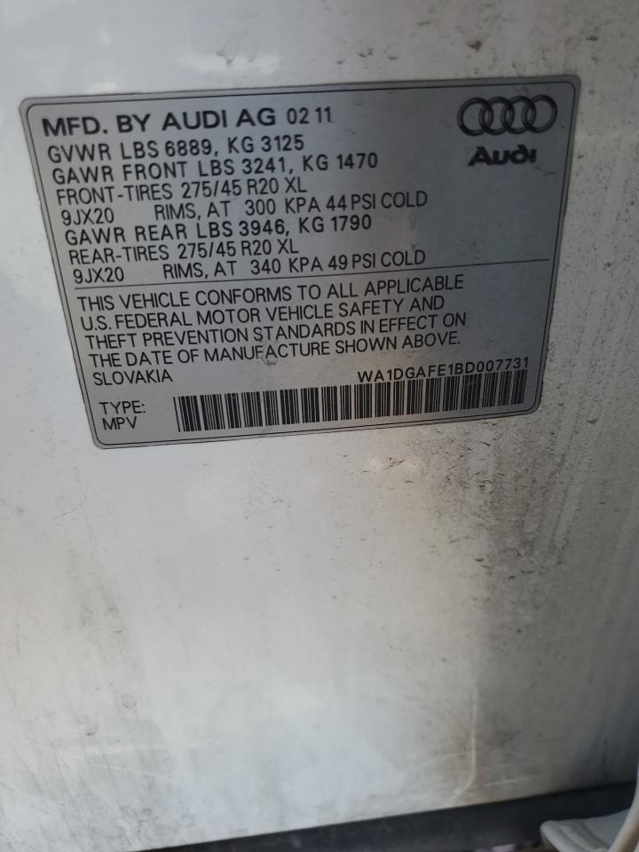 Photo 12 VIN: WA1DGAFE1BD007731 - AUDI Q7 