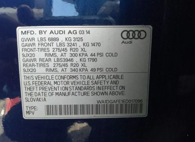 Photo 8 VIN: WA1DGAFE1ED017096 - AUDI Q7 