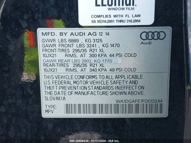 Photo 8 VIN: WA1DGAFE1FD013244 - AUDI Q7 