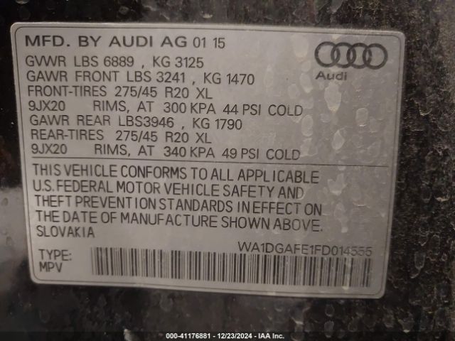 Photo 8 VIN: WA1DGAFE1FD014555 - AUDI Q7 